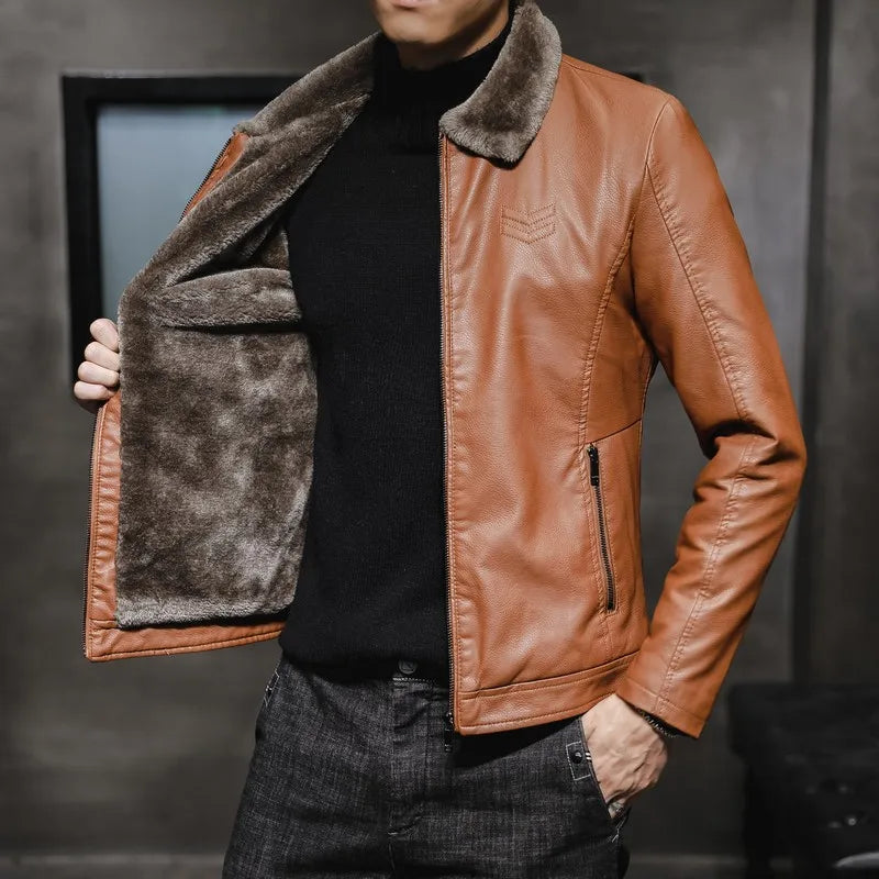 Jaqueta Masculina de Couro Sampaio® S1119