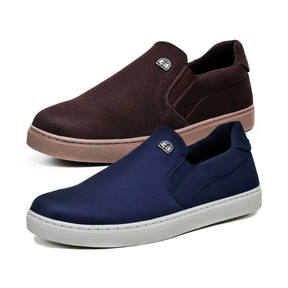 Kit 2 Tênis Masculino Slip On Ultra Confortável