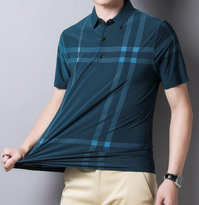 Camisa Masculina Polo com Listras