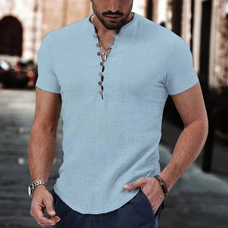 Camisa de Linho Manga Curta Masculina Sampaio®