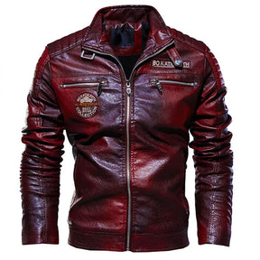 Jaqueta Masculina de Motoqueiro em Couro
