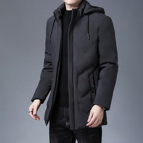 Jaqueta Masculina Longa com Capuz