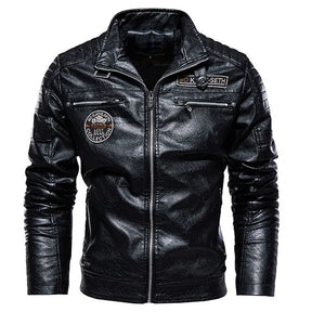 Jaqueta Masculina de Motoqueiro em Couro