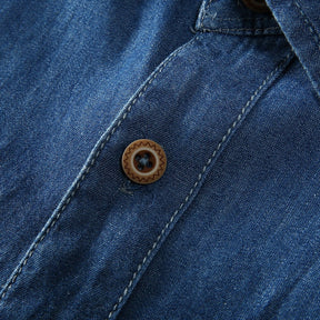 Camisa Jeans Masculina Plus Size