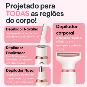 Depilador Elétrico 4 em 1 - DermaGlow