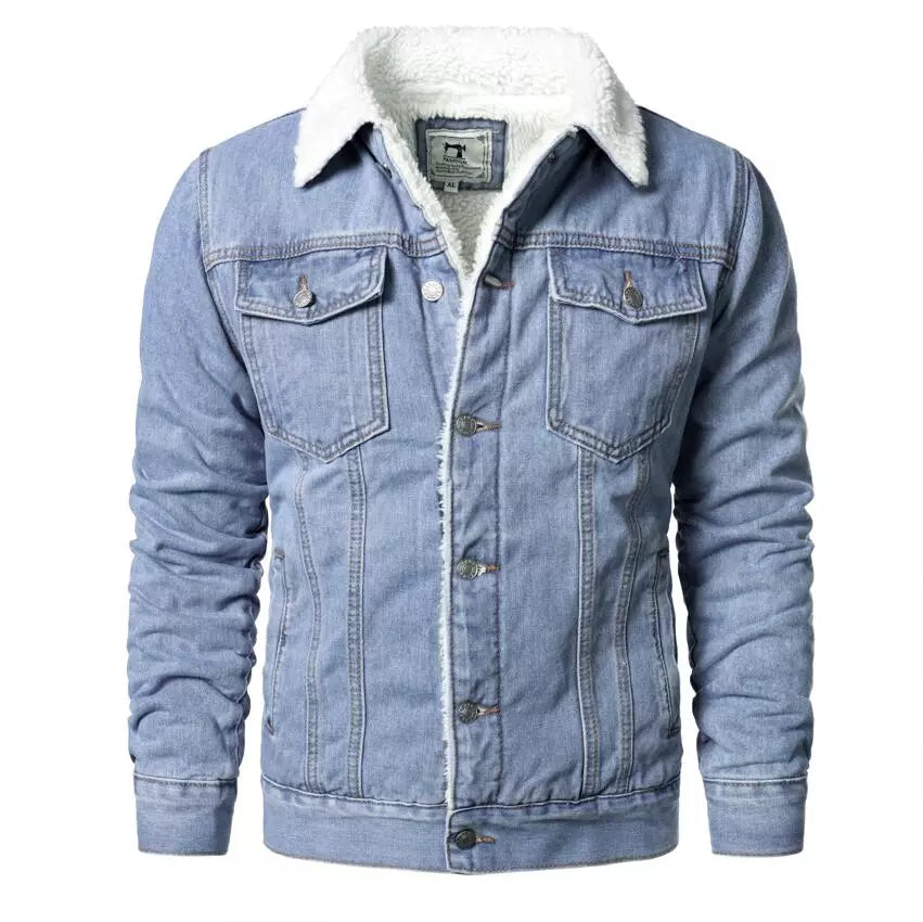 Jaqueta Jeans Interior de Lã Masculina Sampaio®