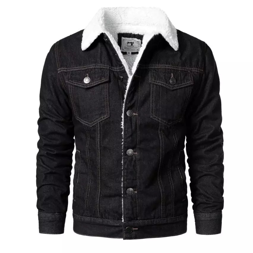 Jaqueta Jeans Interior de Lã Masculina Sampaio®