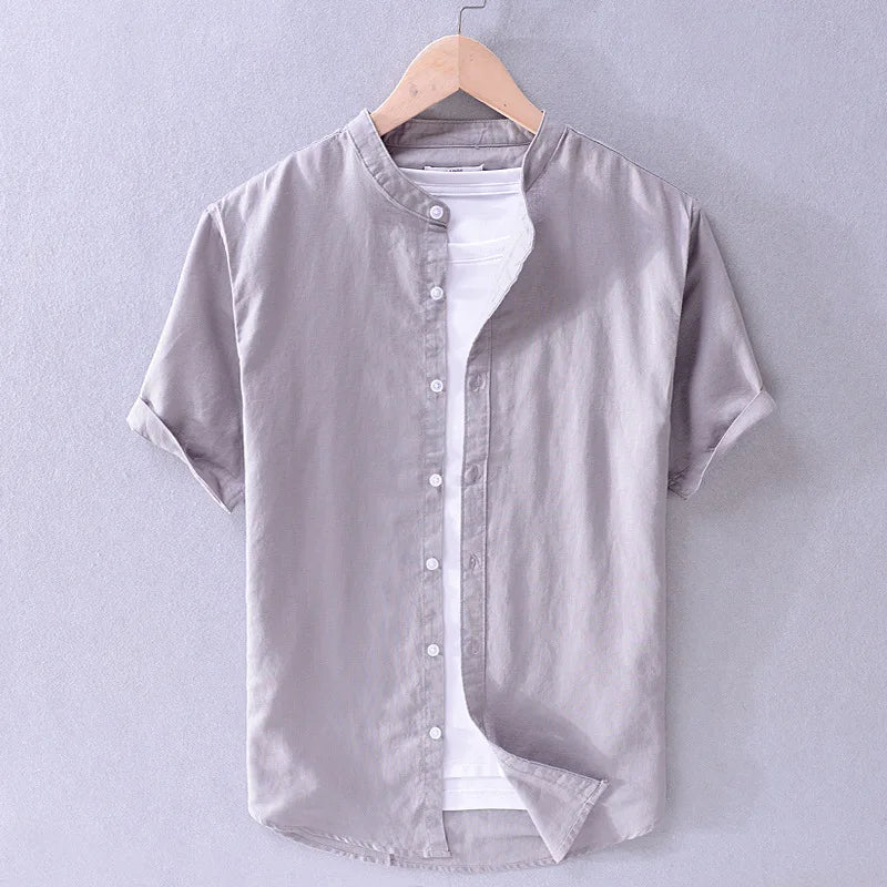 Camisa Manga Curta Masculina de Linho Sampaio® S1183
