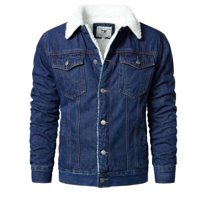 Jaqueta Jeans Interior de Lã Masculina Sampaio®