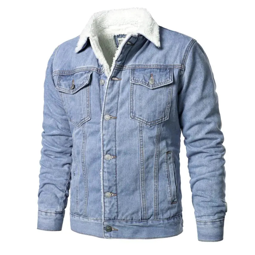 Jaqueta Jeans Interior de Lã Masculina Sampaio®