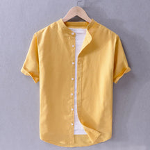 Camisa Manga Curta Masculina de Linho Sampaio® S1183