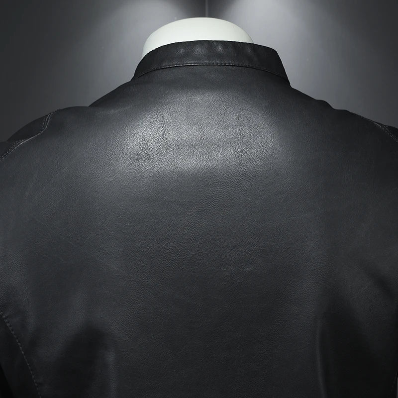 Jaqueta de Couro Casual Masculina Sampaio®