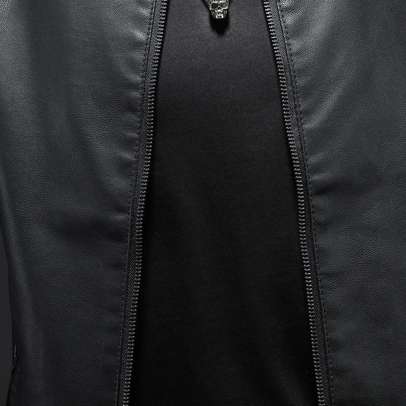 Jaqueta de Couro Casual Masculina Sampaio®