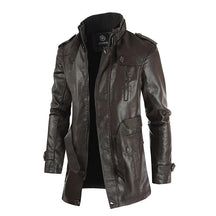 Jaqueta longa de Couro Masculina Sampaio®