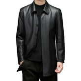 Jaqueta Longa de Couro Masculina Sampaio® S1266