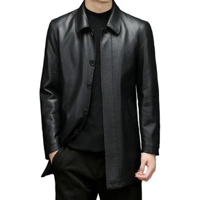 Jaqueta Longa de Couro Masculina Sampaio® S1266