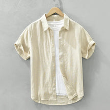 Camisa Masculina Manga Curta de Linho Sampaio® S1339