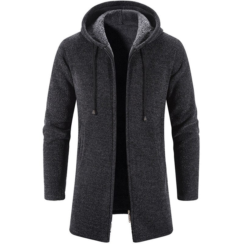 Casaco Masculino Longo com Capuz