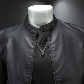 Jaqueta de Couro Casual Masculina Sampaio®