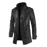 Jaqueta longa de Couro Masculina Sampaio®