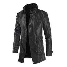 Jaqueta longa de Couro Masculina Sampaio®