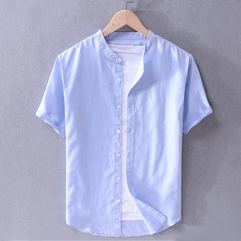 Camisa Manga Curta Masculina de Linho Sampaio® S1183