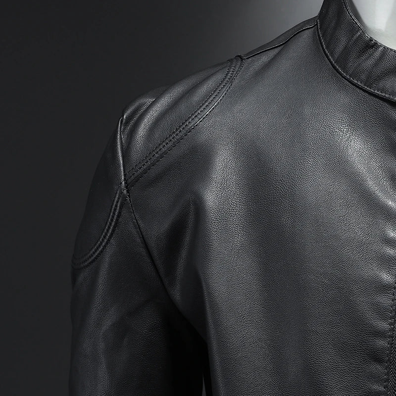 Jaqueta de Couro Casual Masculina Sampaio®