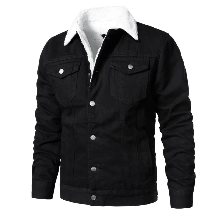 Jaqueta Jeans Interior de Lã Masculina Sampaio®